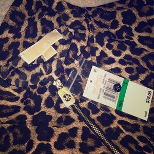 Michael Kors Leopard Print Top NWT